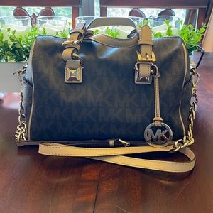 Michael Kors Signature Print Grayson Satchel
